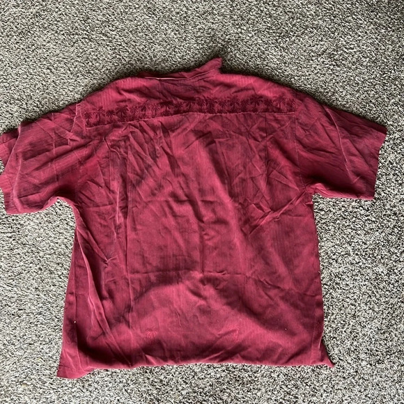 Tommy Bahama XL 100%‎ Silk Palm Tree Button Down - Picture 3 of 4